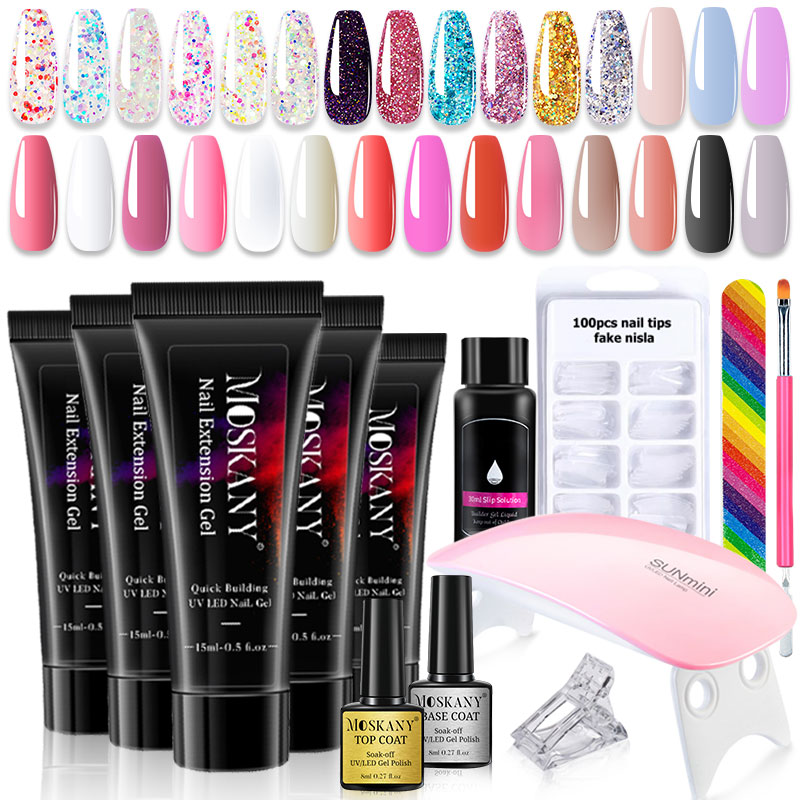 Nail Art Ombre - Poly Nail Gel Full Set With