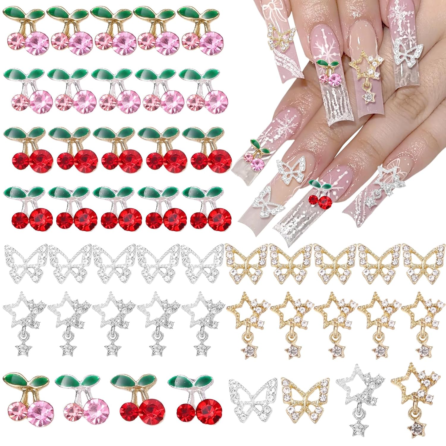 40 Pcs Alloy Nail Gems Charms, - Nail Art Valentines Day review and price