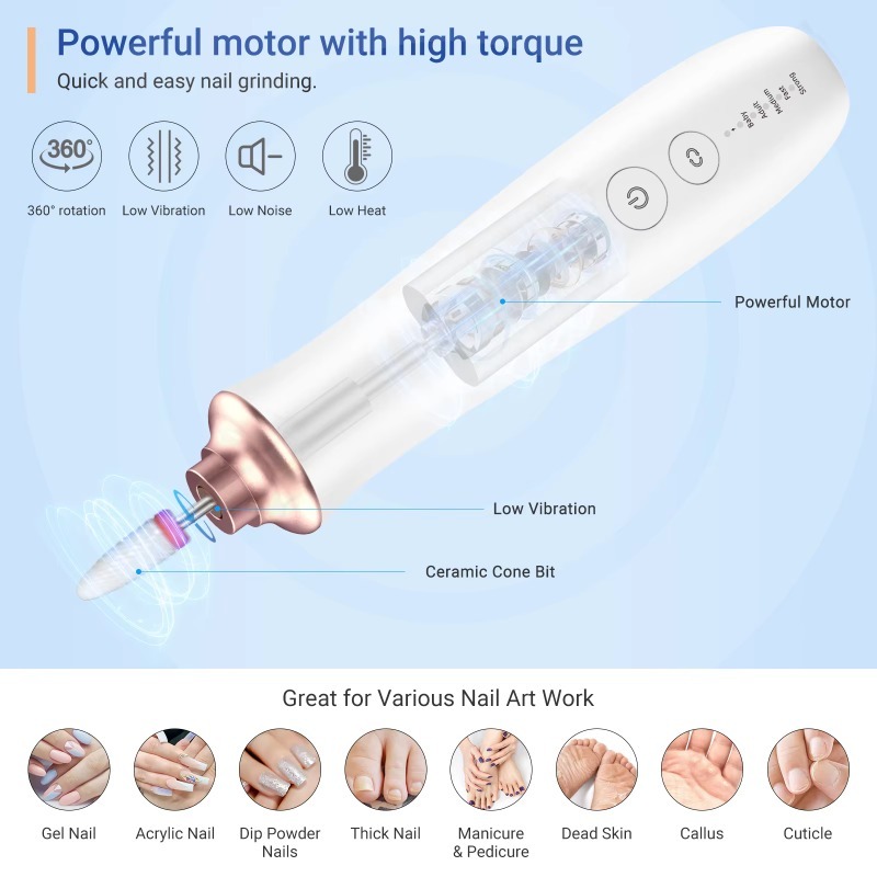 Handpiece E-File Nail Polish E - Nail Drill Machine review and price
