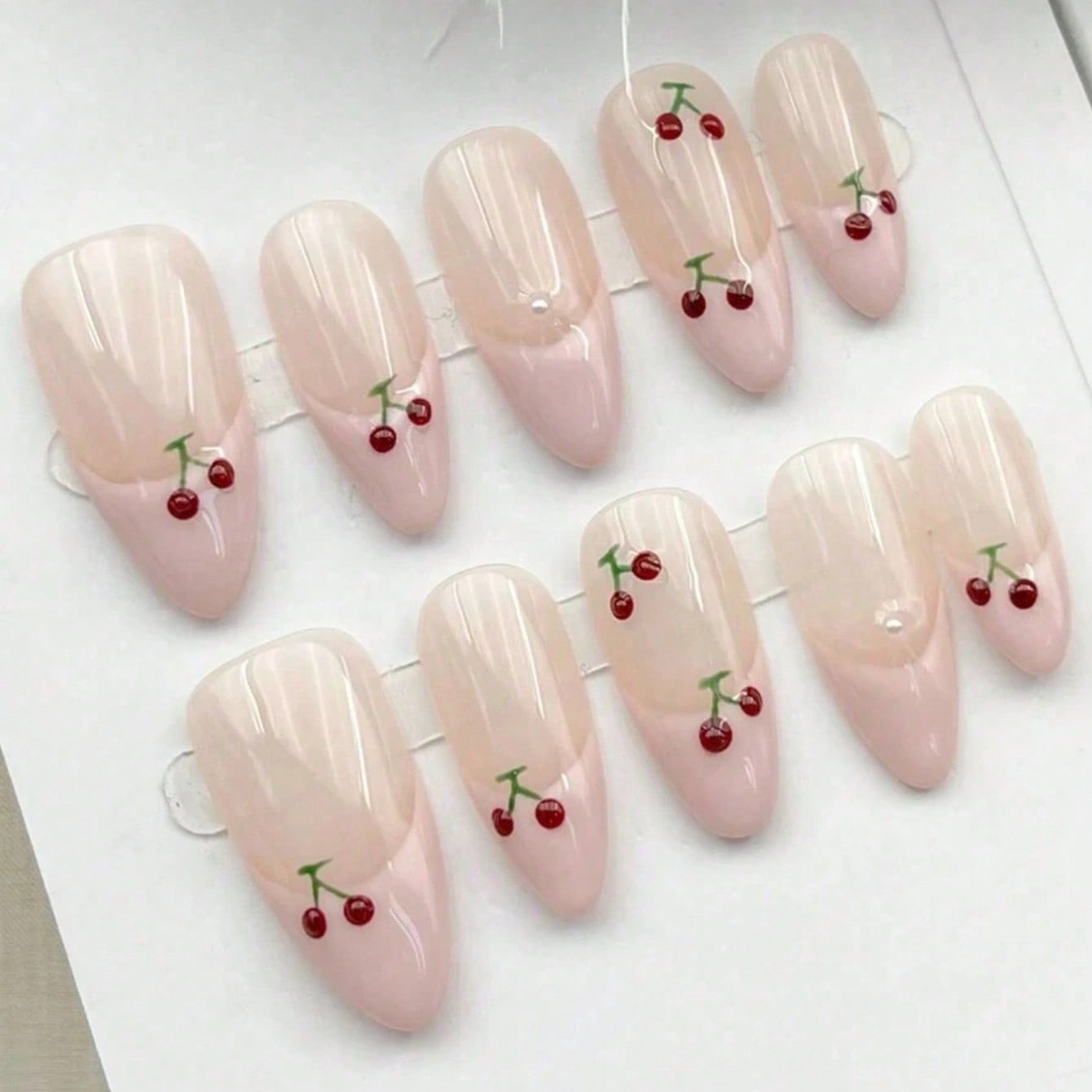 10pcs Medium Almond Nude Pink  - Nail Art Pink review and price