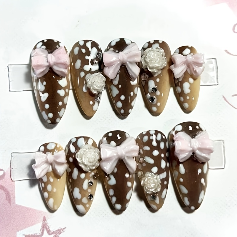 10Pcs Almond Press On Nails, M - Nail Art Press On review and price