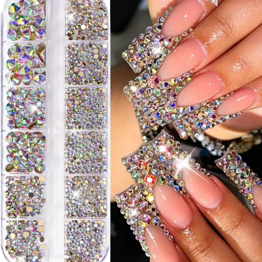12grids 3D Flashy AB Round Cry - Nail Art Valentines Day review and price