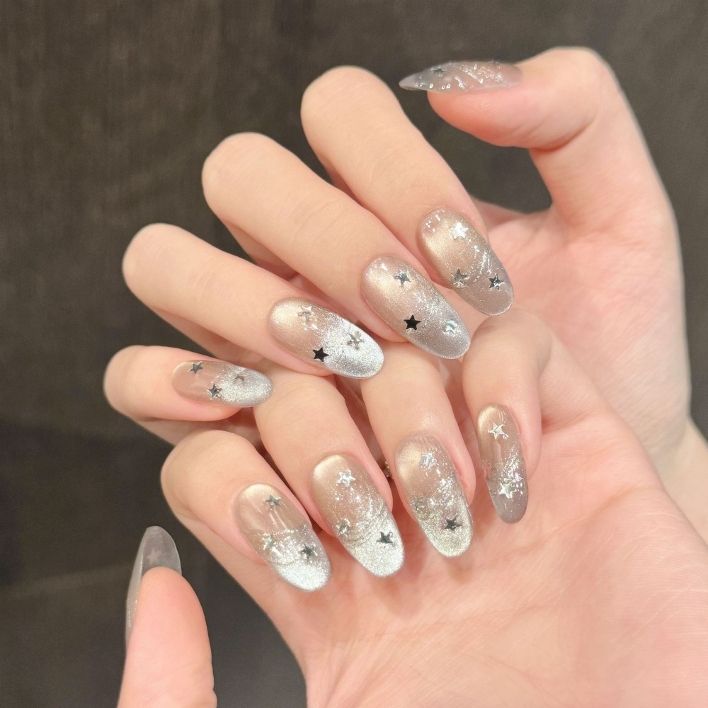 10pcs Cat's Eye Handmade Fake  - Nail Art Pink review and price