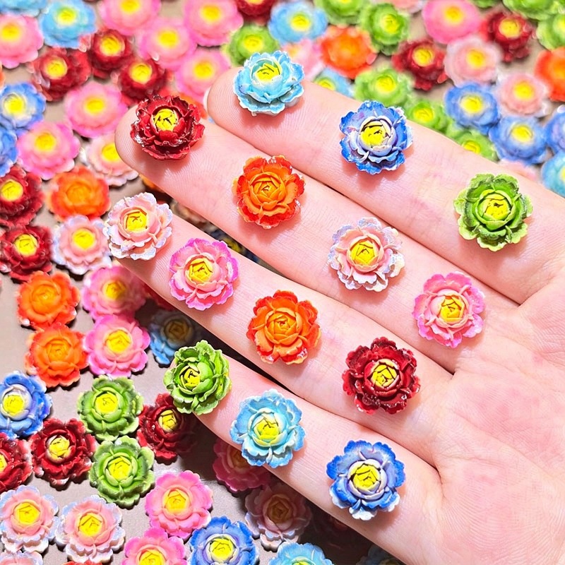 50pcs Mixed Color 3D Resin Ros - Nail Art Ombre review and price