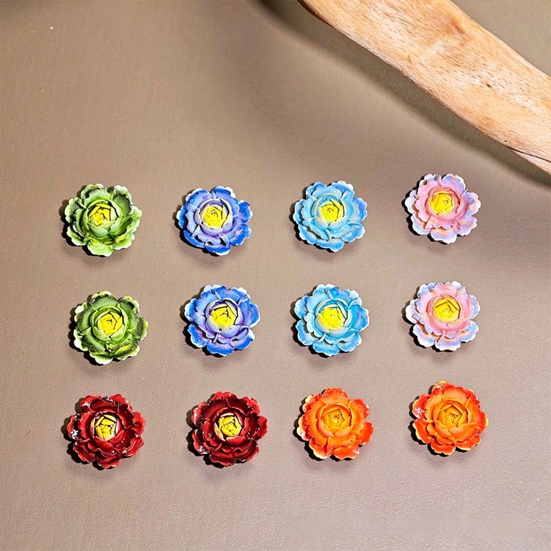 50pcs Mixed Color 3D Resin Ros - Nail Art Ombre review and price