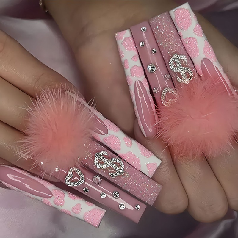 24Pcs Extra Long Square Press  - Nail Art Press On review and price