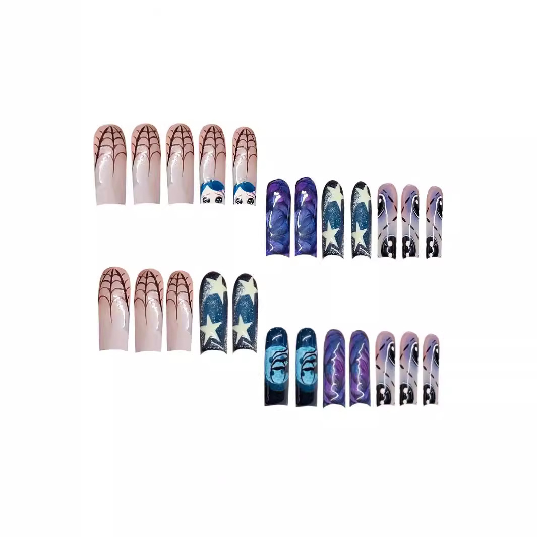 24pcs Y2k Star Graffiti Press  - Nail Art Press On review and price