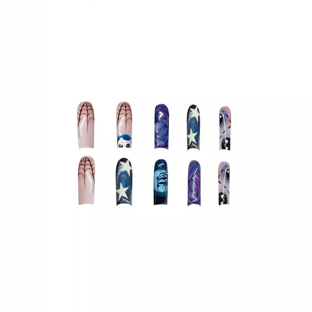 24pcs Y2k Star Graffiti Press  - Nail Art Press On review and price