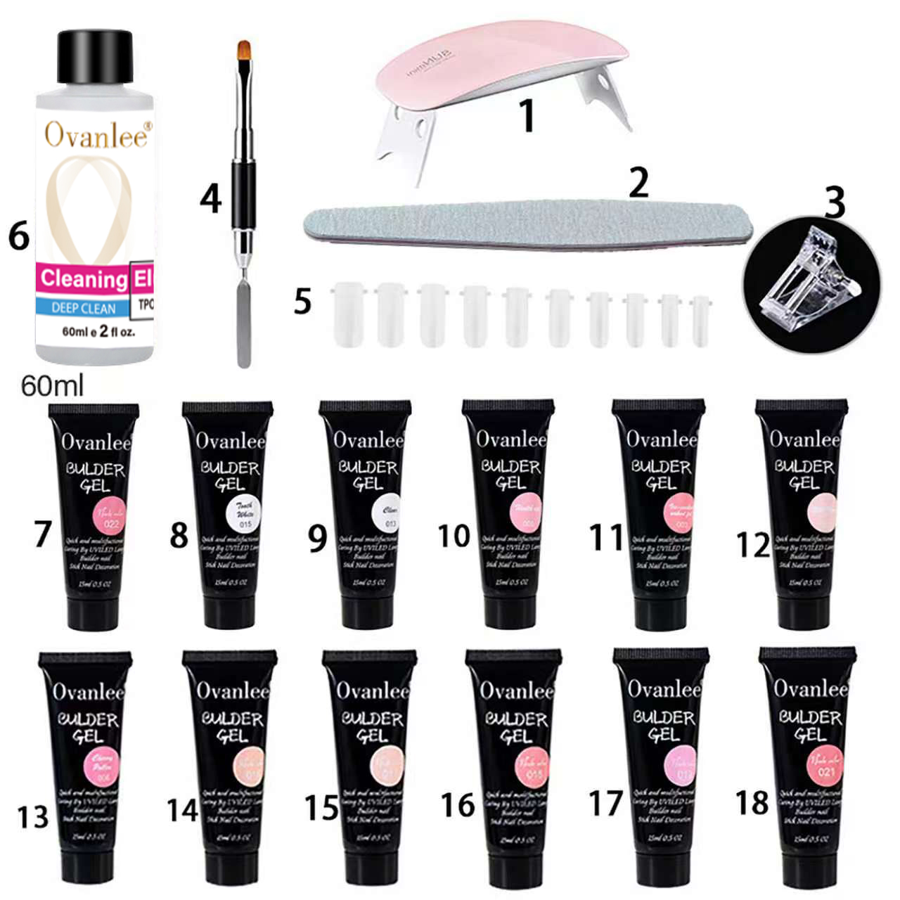 Ovanlee 18-In-1 Form-Free Poly - Nail Art Ombre review and price